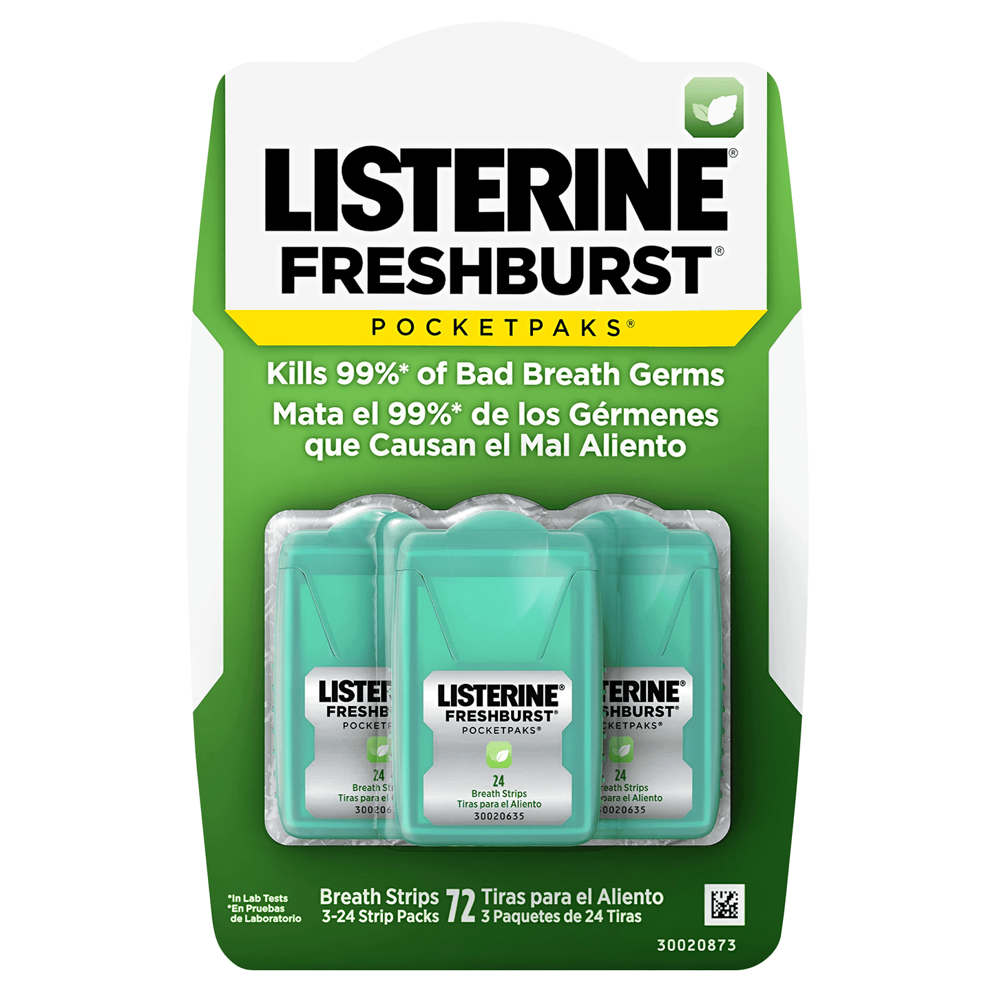 ListerineFreshburstPocketPaks1x72ct-PackageFrontside