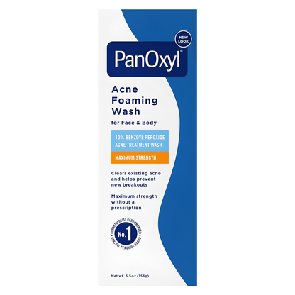 PanOxyl ®️ Acne Foaming Wash 10% Benzoyl Peroxide Maximum Strength • Acne Schuimende Wasgel Tegen Acne & Verdere Uitbraak Van Acne • 1x156gr