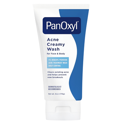 PanOxyl ®️ Acne Creamy Wash 4% Benzoyl Peroxide Daily Control • Acne Crèmige Wasgel Tegen Acne & Verdere Uitbraak Van Acne  • 1x170gr