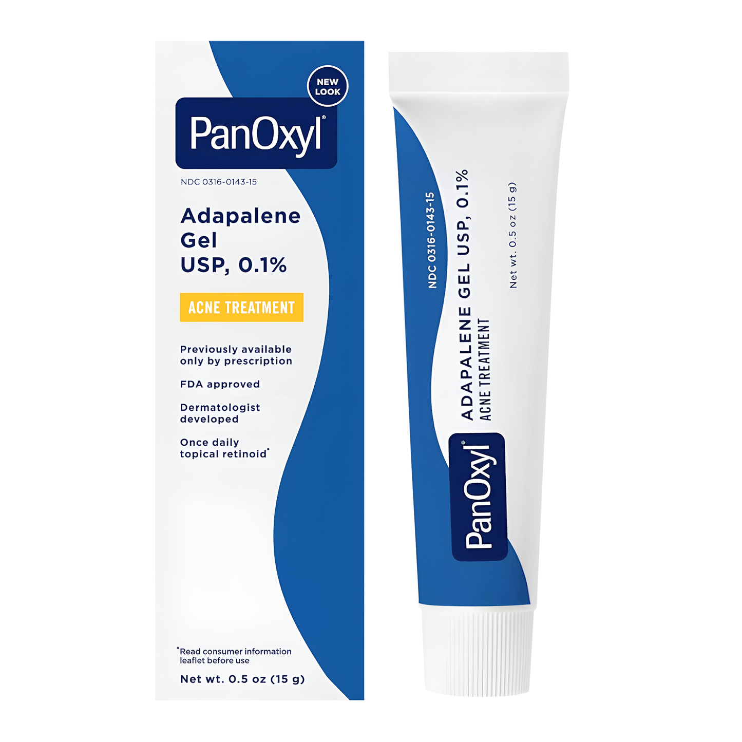 PanOxyl ®️ Adapalene Gel USP, 0.1% Acne Treatment • Acne Ointment Against Acne & Further Outbreak Of Acne • 1x15gr