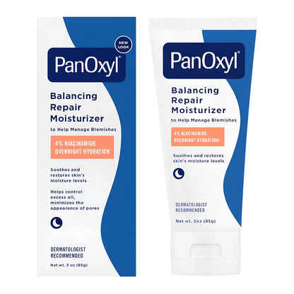 PanOxyl ®️ Balancing Repair Moisturizer 4% Niacinamide Overnight Hydration • Hydrating Moisturizer For Dry To Acne Prone Skin Types • 1x85gr